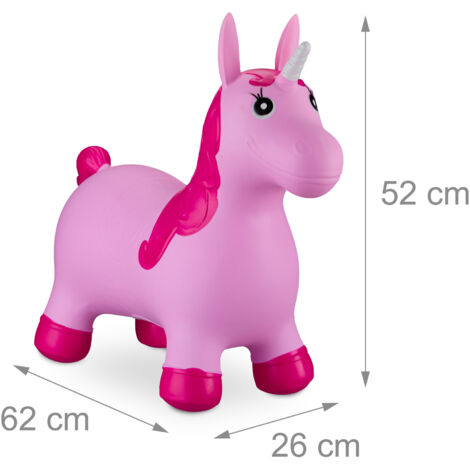 Animal Sauteur En Forme De Licorne Reladays – Charge Max 50 Kg, Pompe Incluse, Sans BPA, Pour Enfant (Rose) - 5