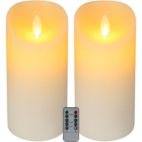 Bougies LED Sans Flamme Spirales (lot De 6) Avec Télécommande - 25,5 Cm Couleur Ivoire - Idéal Noël, Déco Intérieure