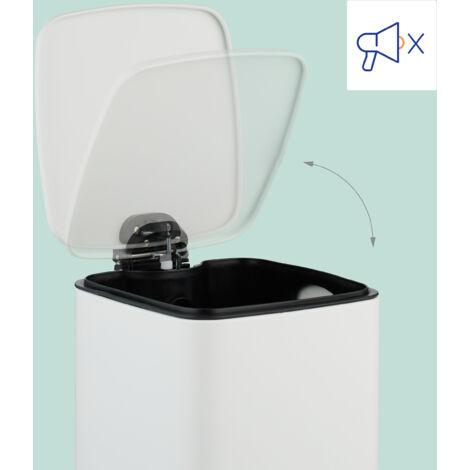 Relaxdays Poubelle de salle de bain, 6 litres, avec pédale, seau Relaxdays Poubelle de salle de bain, 6 litres, avec pédale, seau