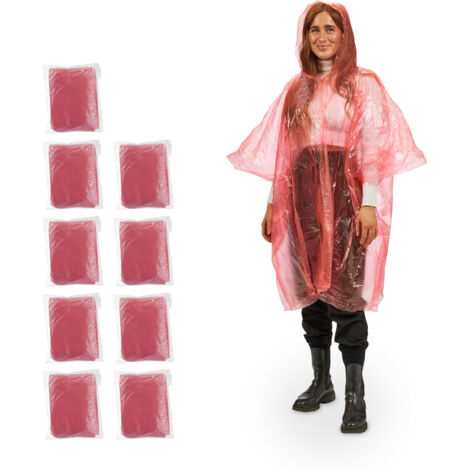 Lot De 4 Ponchos De Pluie EVA Airpler – Adultes, Réutilisables Avec Capuche – Blanc
