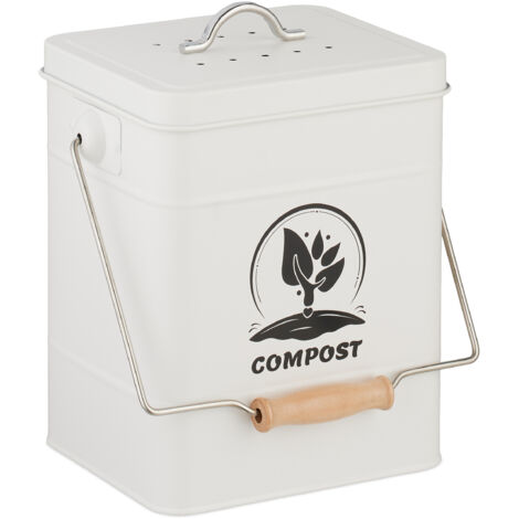 Poubelle Compost Seau à Compost Relaxdays 3,5L - 2 Filtres Charbon Actif Crème Avec Anse Seau Cuisine Design Poubelle Compost Seau à Compost Relaxdays 3,5L - 2 Filtres Charbon Actif Crème Avec Anse Seau Cuisine Design