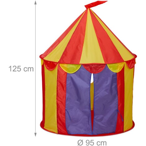 Relaxdays Tente Pour Enfants, 4 Entrées H X D : Env. 135 X 102 Cm, Pour