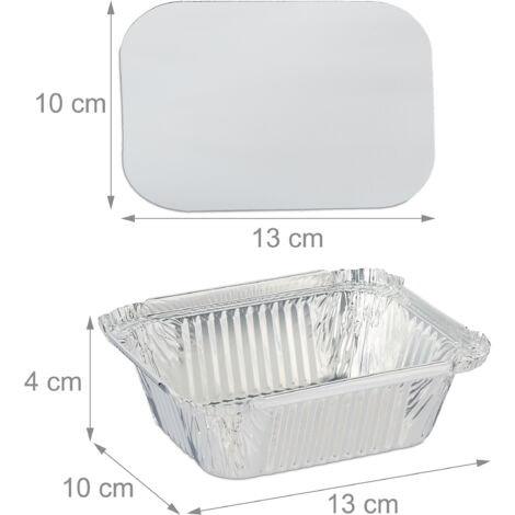 Barquettes Aluminium Rondes Lot De 50 - 2,5x27,5cm, Pour Tartes Et Barbecue, Résistantes à 260°C