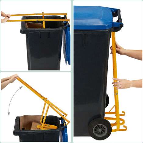 Compacteur de déchets Relaxdays pour poubelle, presse manuelle pour ...