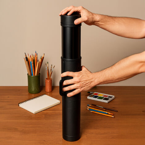 Rouleau à posters extensible Relaxdays, 80-135 cm, Ø 14 cm, pour ...