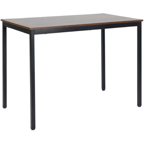 Table à manger Relaxdays, pour 4 personnes, H x L x P : 76 x 110 x 60 cm, salle à manger, jusqu'à 80 kg, marron/noir. (1/5)