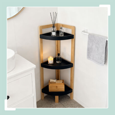 Étagère D'angle En Bambou Relaxdays - 4 étagères Semi-circulaires - Dimensions 105,5 X 23 X 23 Cm - Gain De Place, Couleur Naturelle - Pour Salle De Bain, Cuisine étagère Bambou Naturel Sans Montage Étagère D'angle En Bambou Relaxdays - 4 étagères Semi-circulaires - Dimensions 105,5 X 23 X 23 Cm - Gain De Place, Couleur Naturelle - Pour Salle De Bain, Cuisine étagère Bambou Naturel Sans Montage