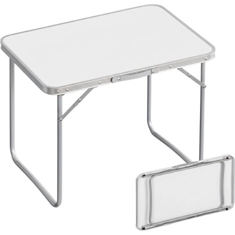 Table Pliante Relaxdays Pour Camping Et Jardin – Acier Robuste, 95 X 53 X 55 Cm, Avec Sac De Transport