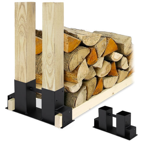 Vidaxl - vidaXL Porte-bûches 47x39,5x48 cm Bois massif de pin - Accessoires  poêles à bois/cheminées - Rue du Commerce