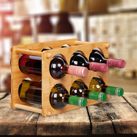 Étagère à vin 12 bouteilles 90x50x30cm Range bouteille 4 niveaux Casier à  vin en bois tonneau