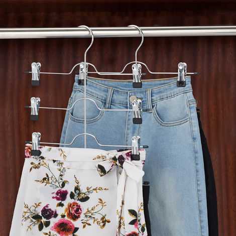 Relaxdays Cintres set de 30 cintre pantalon chemise jupe porte
