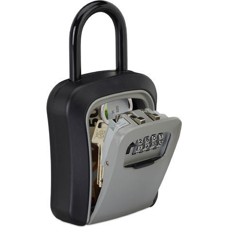 Armoire à clés sécurisée Boîte à clés murale avec code numérique à 4  chiffres, boîte à clé extérieure extra large coffre-fort avec poignée, boîte  à clés codée de taille XL 