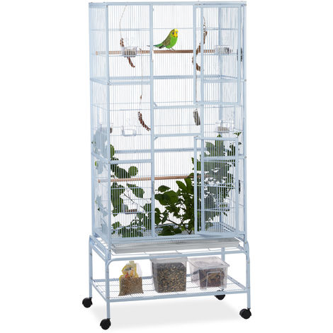 Volière - Cage à oiseaux en bois de haute qualité 72 x 63 x 168 cm