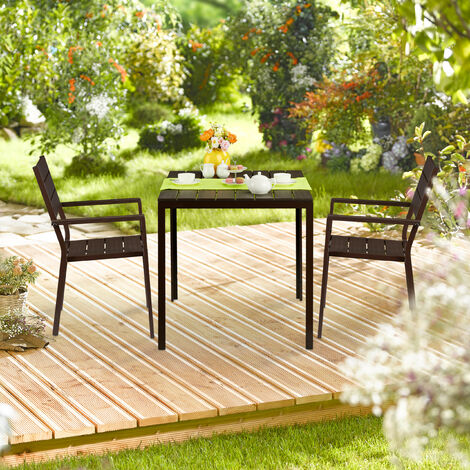 RELAXDAYS Table de jardin carrée - Comparer les prix et offres pour