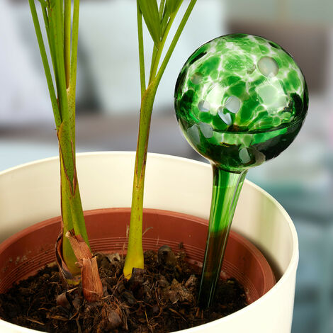 Lot de 2 Petits Globes d'Arrosage en Plastique pour Plantes d
