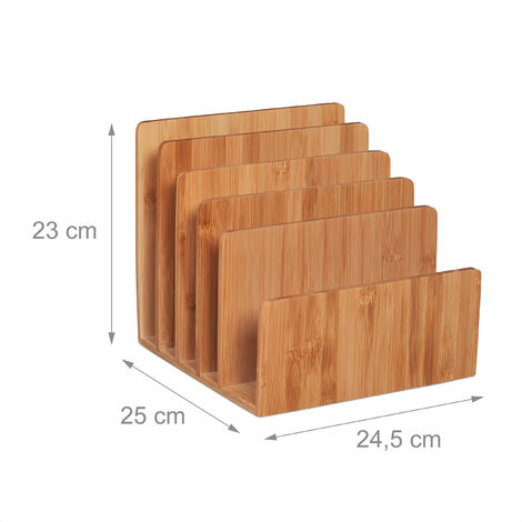 Relaxdays Rangement cuisine bambou, HLP: 25,5x25,5x25,5 cm