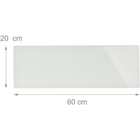 Tableau magnétique en verre, noir, 20 x 60 cm 