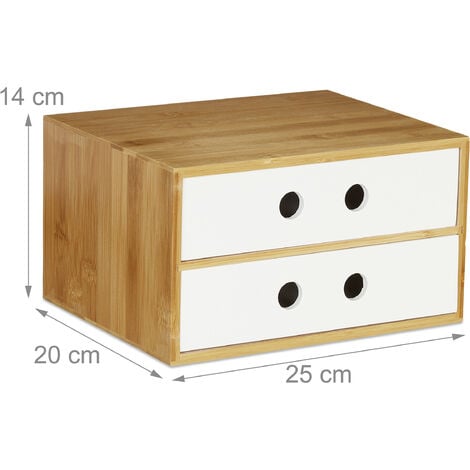 relaxdays Boîte à tiroirs - corbeille à courrier - système de rangement -  bloc tiroir