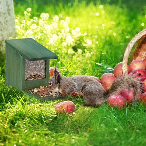 Relaxdays Mangeoire pour écureuil distributeur de nourriture