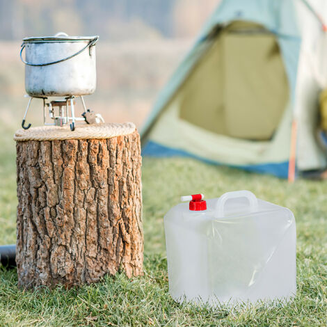 Bouteille D'eau De Camping 2 Gallons Avec Robinet - Transparente Avec Poignée