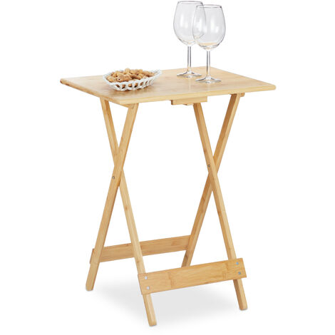 Table De Lit Pliable,plateau Snack Petit-déjeuner,en Bambou,hauteur  Réglable,54,5 X 75 X 29cm - Plateau BUT