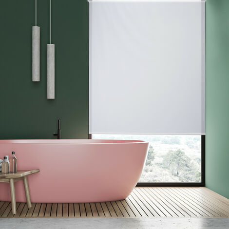 Relaxdays Store de Baignoire 120 x 240 cm Rideau de Douche avec Chaine