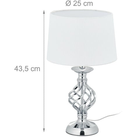 Lampe à poser Relaxdays Lampe chevet tactile, réglable, moderne 3