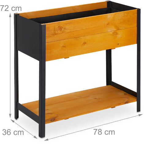 Potager Vertical 5 Bacs - Bois Sapin, Dimensions 82x75x90cm - Pour Balcon, Terrasse - Herbes, Légumes