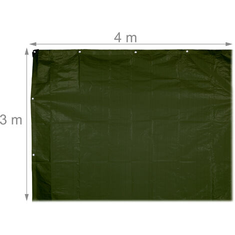 Bâche Transparente en Plastique avec Œillets Bache De Protection Exterieur  Épaisseur 0.35mm 400g / M² Anti-Pluie, Anti-poussière pour Jardin Pergola
