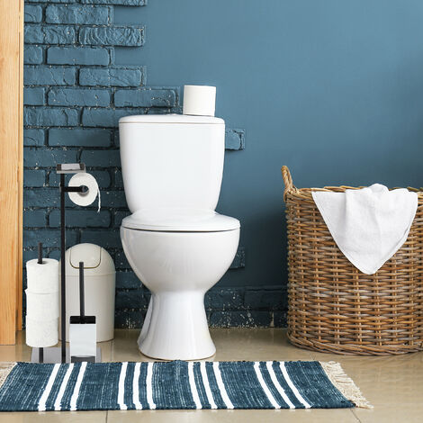 Set wc support papier toilette brosse