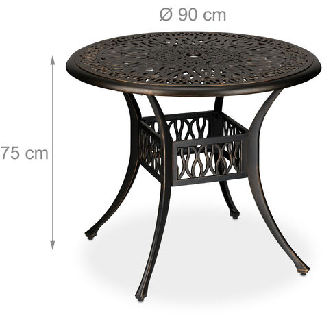 Table de jardin, avec trou pour parasol avec bouchon, aspect Table de jardin, avec trou pour parasol avec bouchon, aspect