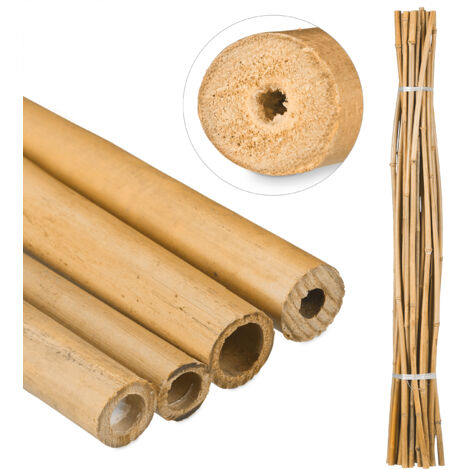 Relaxdays – Lot de 250 tiges en bambou naturel 150 cm – Tuteurs pour plantes – Accessoire décoratif asiatique – Pour fixation et stabilisation