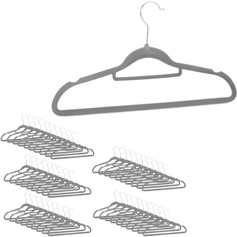 Cintres set de 30 cintre pantalon chemise jupe porte-cravate cintre  plastique crochet rotatif, noir