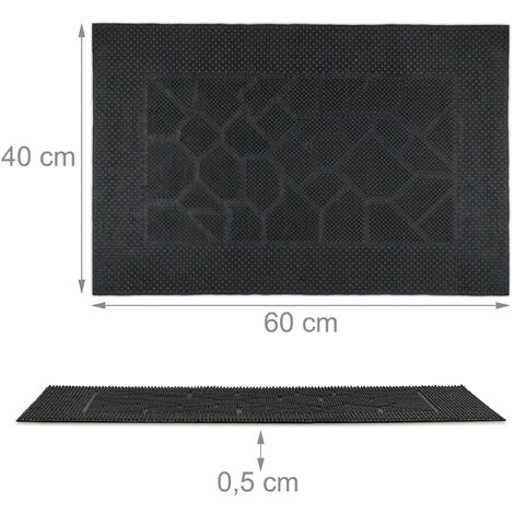 Brushes - Paillasson - Coco Et Caoutchouc - 45 X 75 Cm - Antidérapant - Pour Intérieur Et