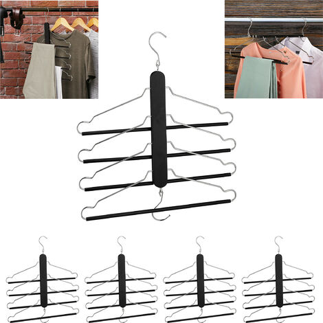 Cintres en métal, 5 en 1 Multiple Antidérapant Peu encombrant Cintre, pour  Costumes Chemises Robes Manteaux（