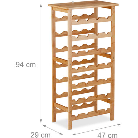 Casier à Vin En Bambou - Rangement 12 Bouteilles - 3 Niveaux - Design Naturel Pour Cave Ou Cuisine - 9