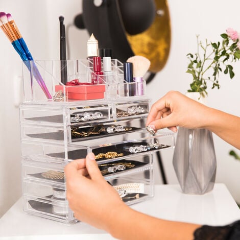 Cosmétique Boîte Transparent Maquillage Bijoux Tiroir Maison