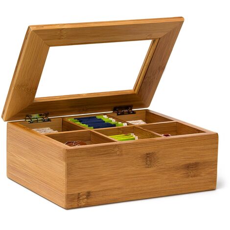 Boîte à Bijoux En Bois 24 Compartiments - Coffret Organisateur Portable Avec Couvercle Transparent