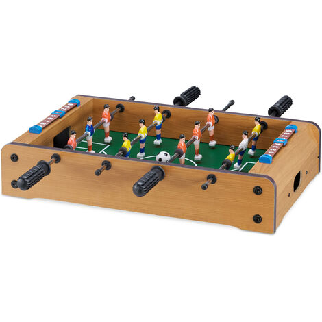 DREAMADE Table de Babyfoot en Bois Table de Jeu de Football avec 2  Figurines et 2 Ballons, Accessoires Riches - Cdiscount Jeux - Jouets