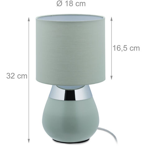 Lampe De Chevet Lot De 2 – Doré Et Vert, Câble Avec Interrupteur, Douille E14, H33,5 X D18 Cm