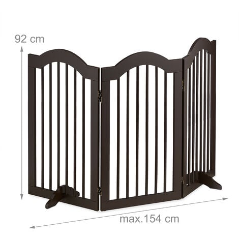 Relaxdays Barrière de sécurité, extensible, escaliers et portes, HxL : env.  56x70-115 cm, pour enfants & chiens, grise