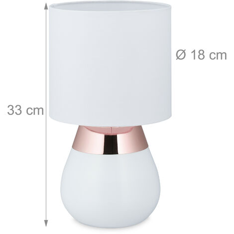 2 lampes de chevet avec fonction tactile de - acier/inox blanc : :  Luminaires et Éclairage