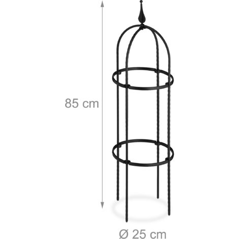 Trellis Obélisque, 188 M De Hauteur, Pour Plantes Grimpantes, En Métal, Stable, Tour Pour Rosier Vert Fonce Relaxdays 85168130