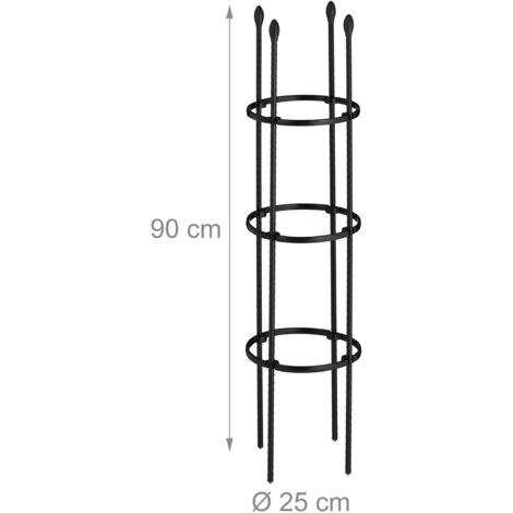 Tuteurs à Tomates Relaxdays - Lot De 4 Supports Pour Plantes Grimpantes 150 Cm
