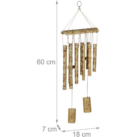 Carillon à Vent En Bambou Avec Coquille De Coco - | La Boutique