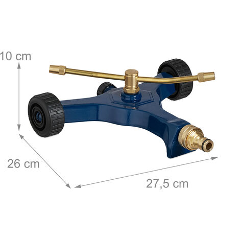 Relaxdays Arroseur Jardin En Lot 3, Irrigation De Grandes Surfaces, Portée : 7 M, Rayon 20 à 360°, Vert Et Noir