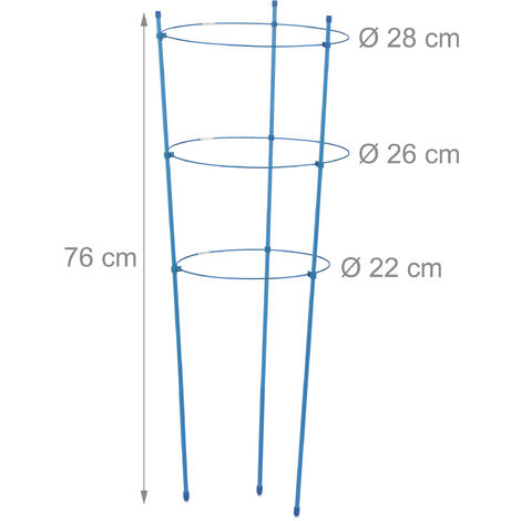 Relaxdays Lot De 6 Obélisques De Jardin Pour Plantes Grimpantes - Tuteurs Métal Vert Pour Roses Et Lierre, Hauteur 200 Cm