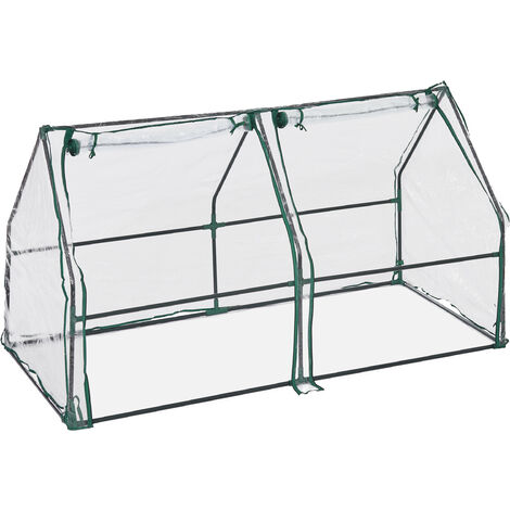 Serre De Balcon Relaxdays 2 étages - 94x69x49 Cm - Bâche PVC Transparente - Étages Charge 10kg - Pour Plantes Et Aromatiques