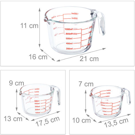 MESUR - Verre à mesurer en verre borosilicate - transparent 1L