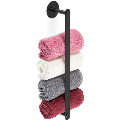 3x porte-serviettes Sans perçage Barre serviette salle de bain Sèche- serviette